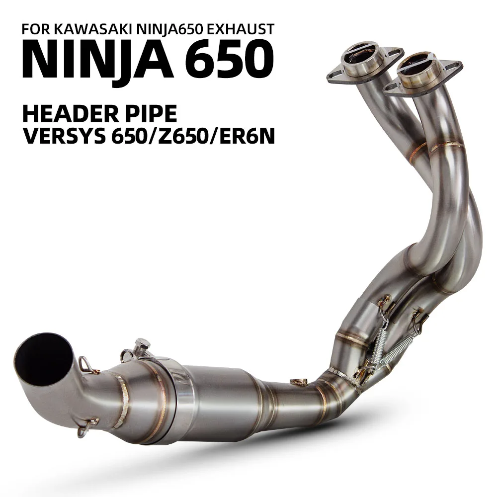 

motorcycle exhaust manifold For Kawasaki Ninja650 Z650 Versys 650 ER6N ER6F 2023-2026 moto 51MM exhaust pipe escape accessories