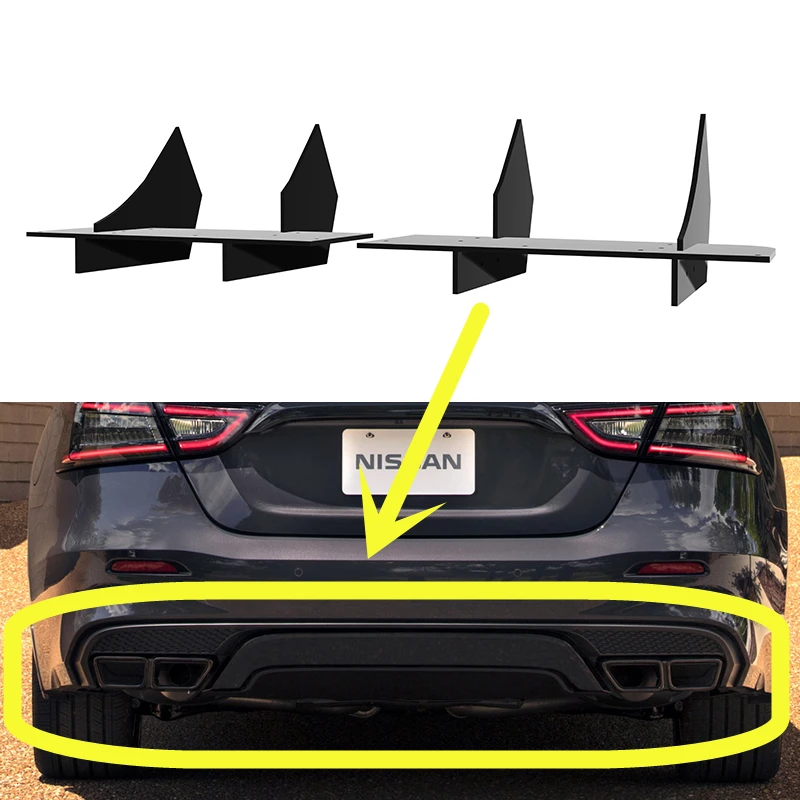

Fit Nissan Maxima 2019 2020 2021 Year Rear Diffuser Bumper Lips Spoiler Splitter Body Kit Accessories