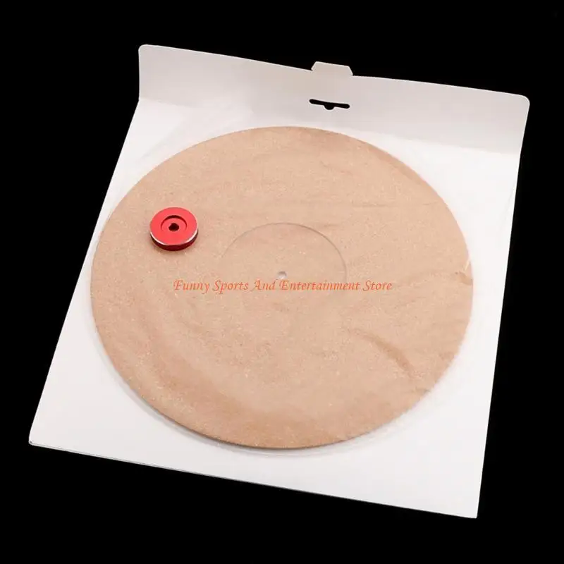C4DE Cork Turntable Mat Anti-Static Turntable Cork Platter Mat Record Player Mat