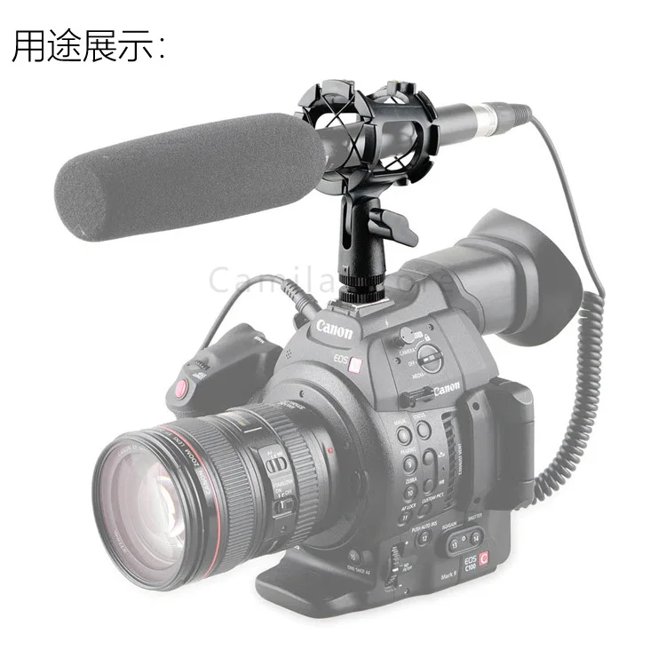 Camera Hot Shoe Bearable Handheld Condenser Microphone Shock Mount Clip Mic Holder Stand for RODE NTG2 NTG3 NTG4 accessories