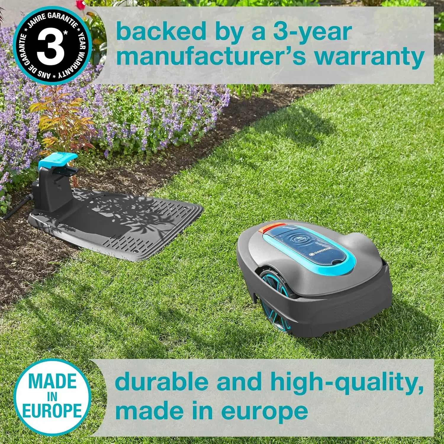 Automatic Robotic Lawn Mower, with Bluetooth app and Boundary Wire, one of The quietest in its Class