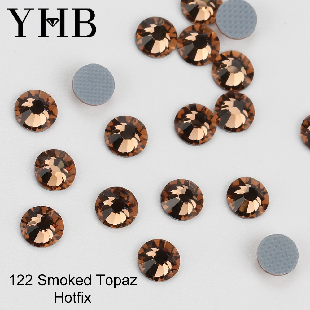 YHB SS4-SS40 Hoge Kwaliteit Geel Plaksteen Hotfix Steentjes Voor Schoenen Tassen Stof Kledingstuk Decoratie Diy Sieraden Accessoires