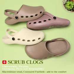 New Non-slip Nurse Clogs EVA Garden Slippers for Men Soft Breathable Operating Room Slippers Ultra Light Medical Scrub Clogs X07