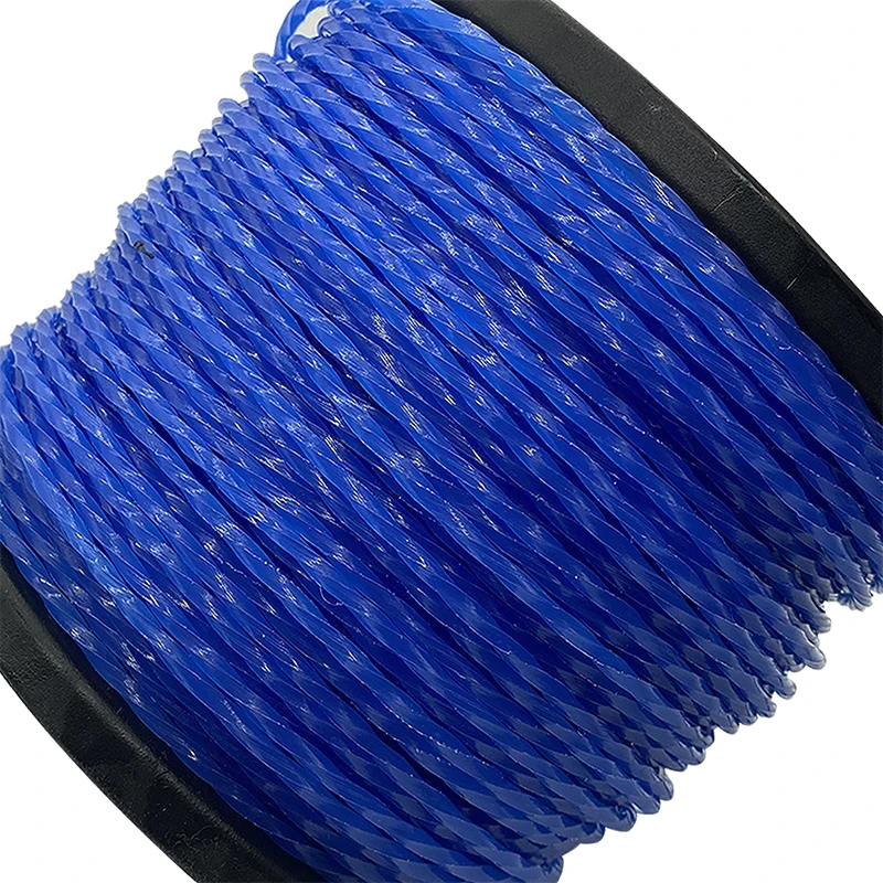 LUSQI 2mm/2.4mm/2.7mm/3mm*100m Blue Nylon Trimmer Line Square Wrap Reel For Brushcutter Lawn Mower Garden Weeder