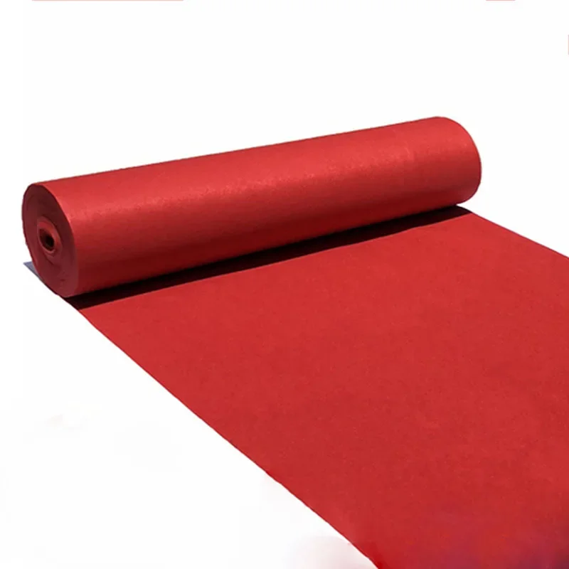 Tapis rouge en polyester pour couloir et hall de mariage, grand tapis, photomaton, fête de mariage, événement