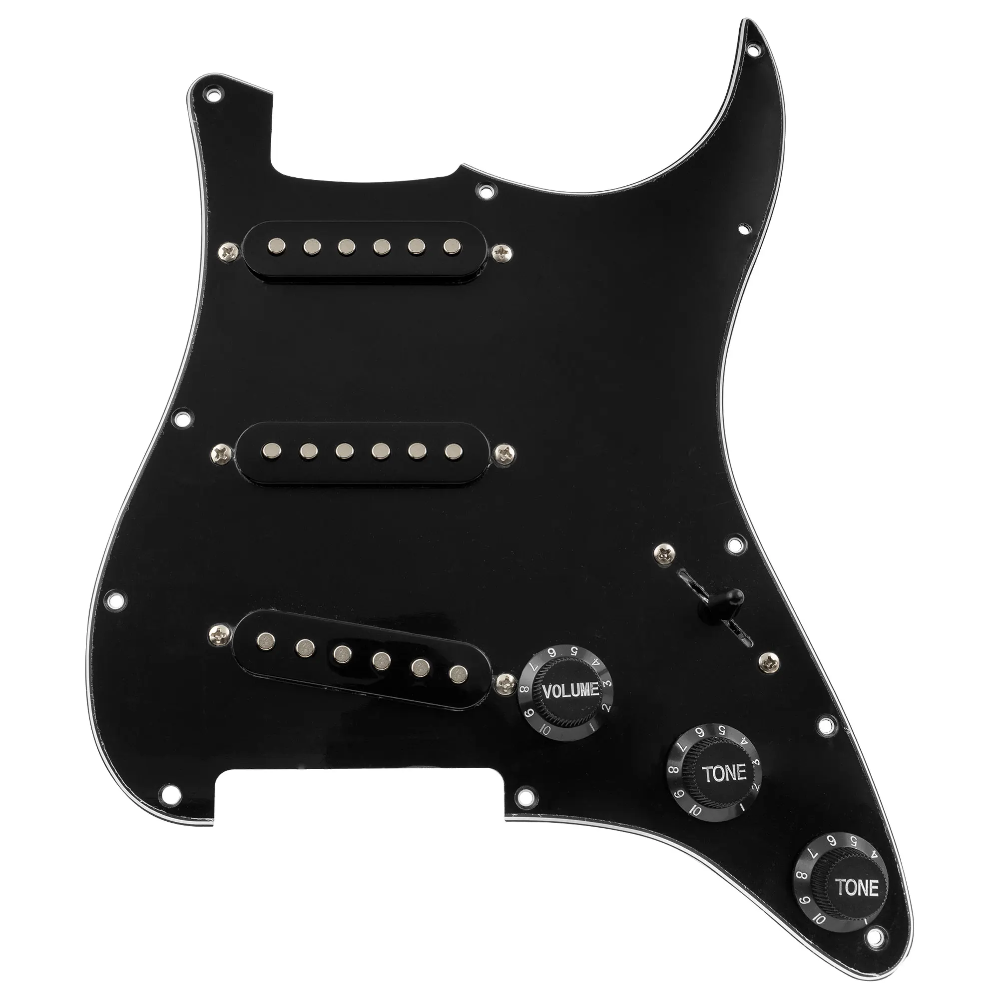 Musiclily Pre-wired Loaded Standard ST-SSS Pickguard with Ceramic