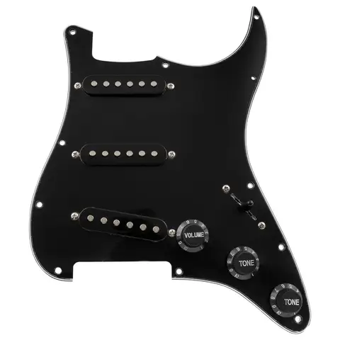 Musiclily Pre-wired Loaded Standard ST-SSS Pickguard with Ceramic Magnet Single Coil Pickups Set for ST Style Electric Guitar
