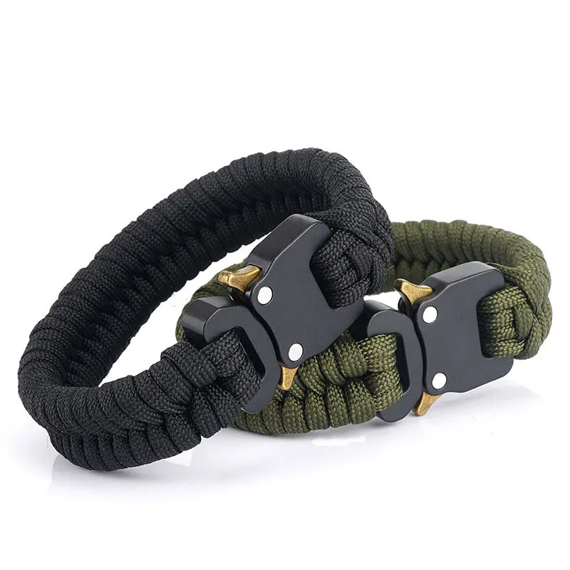 Outdoor hiking survival bracelet 7-core umbrella rope braided Multifunctional survival bracelet Men's travel Camping gear NA01S