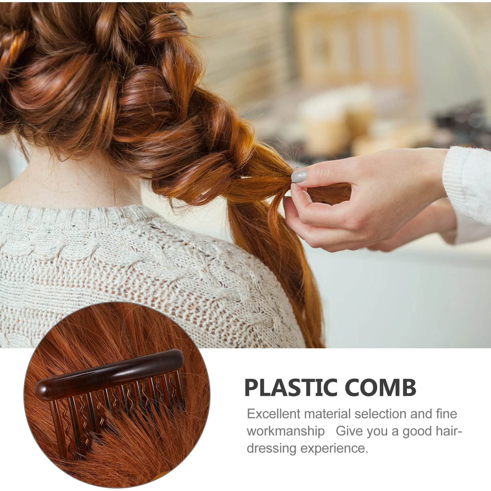 

12Pcs Wave Tooth Hair Combs Curved Handle Comfortable Grip Wide Teeth Combs Hair Styling Tools Girls Bangs Comb Daily Use