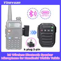 k8 Wireless Bluetooth Speaker Microphone Handheld Speaker Mic For Quansheng UV K5 K6 K58 Baofeng UV-5R  Kenwood Walkie Talkie