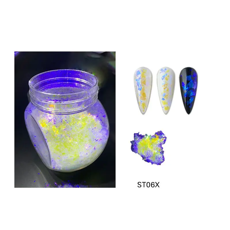 1g blanc paillettes irisé translucide flocon Pigment opale Transparent Aurora caméléon flocons Pigment poudre