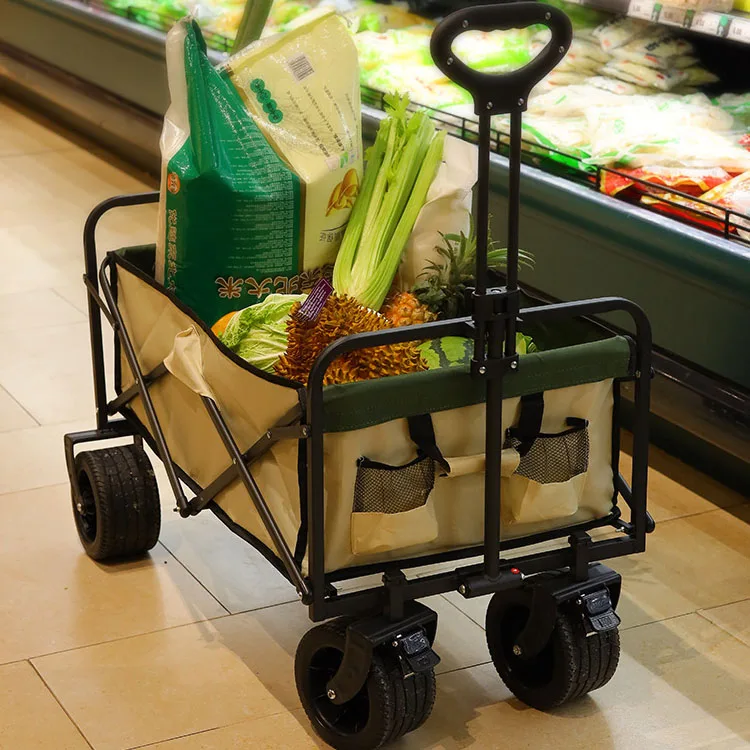 

Wholesale Big Wheel Folding Trolley Outdoor Camp Beach Camping Equipment Camping Wagon Cart