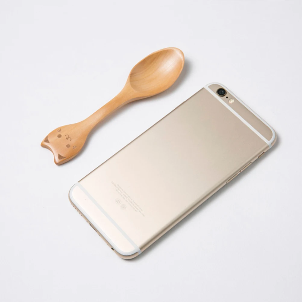 

4PCS Natural Nanmu Wooden Spoon Ecofriendly Odorless Mini Scoop Ideal for Jam Salt Sugar Ice Cream Condiments Baby Spoon Kitchen