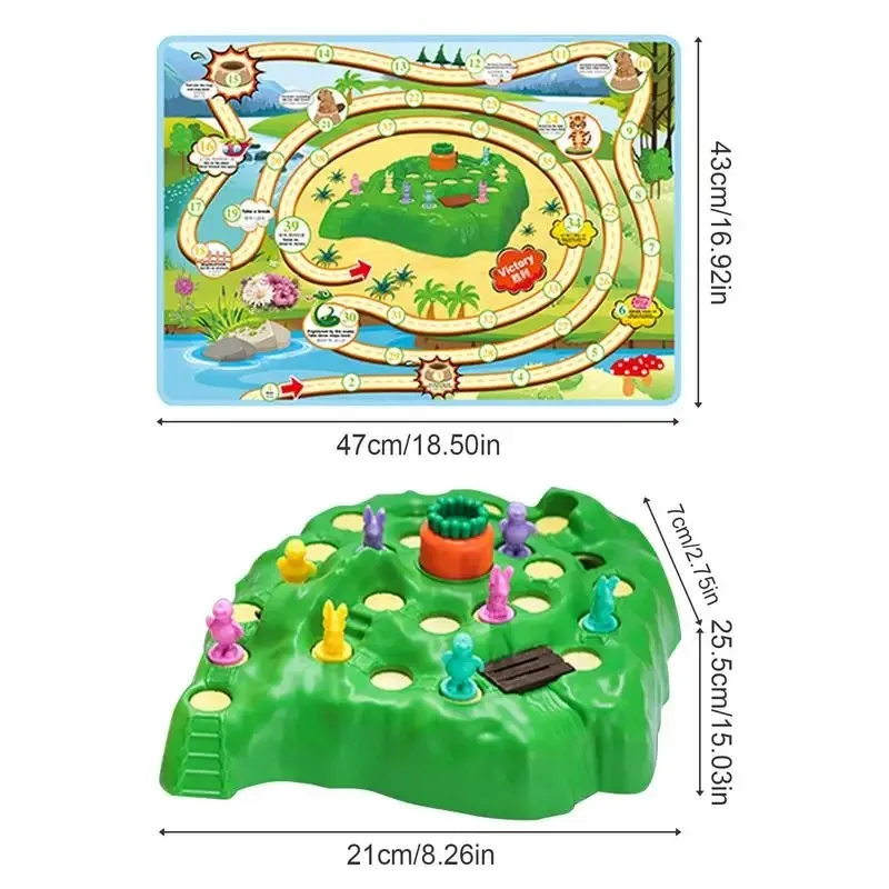 Juego de mesa de trampa de conejo de pascua, rompecabezas familiar, juego de estrategia de competición, regalo Montessori para niños