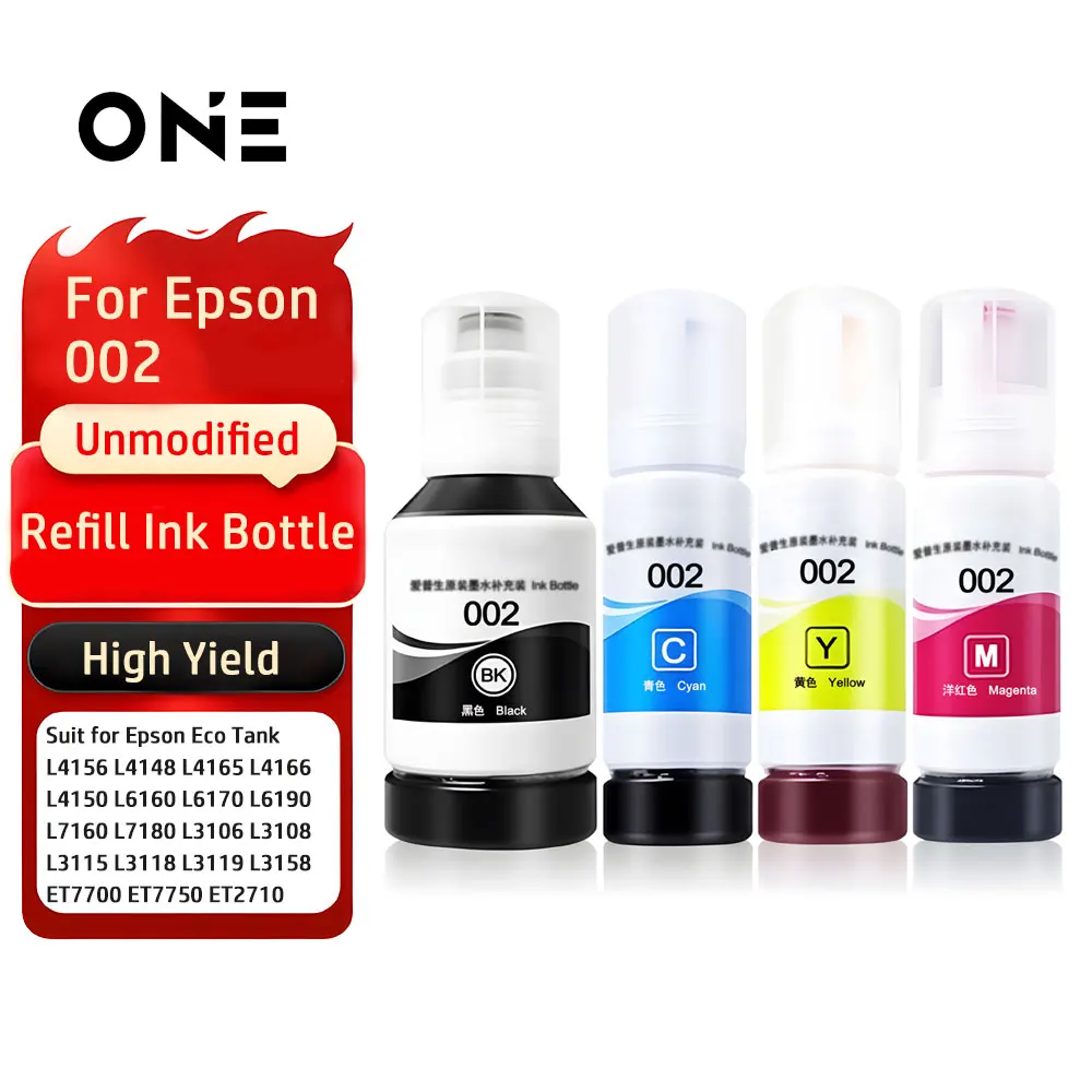 

003 002 T502 T544 ET Refill Dye Ink для принтера Epson L3110 L3100 L3101 L3150 L5190 L8160 L8180 ET-8500 ET-8550 серии 004 T522