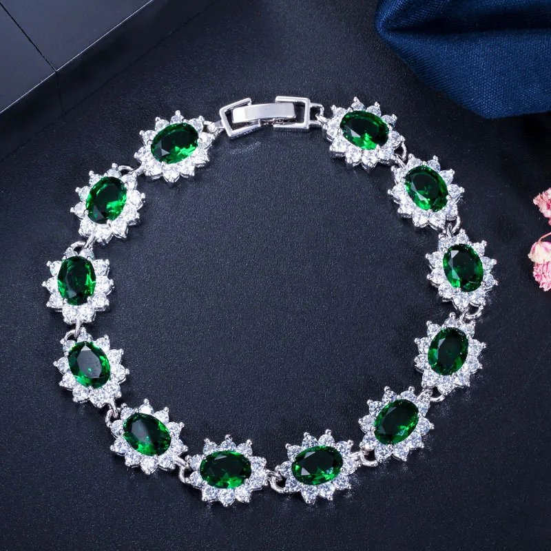 Exquisite Shining Zircon Crystal Sunflower Bracelet Women Fashion Dinner Casual Party Jewelry Girls Gift