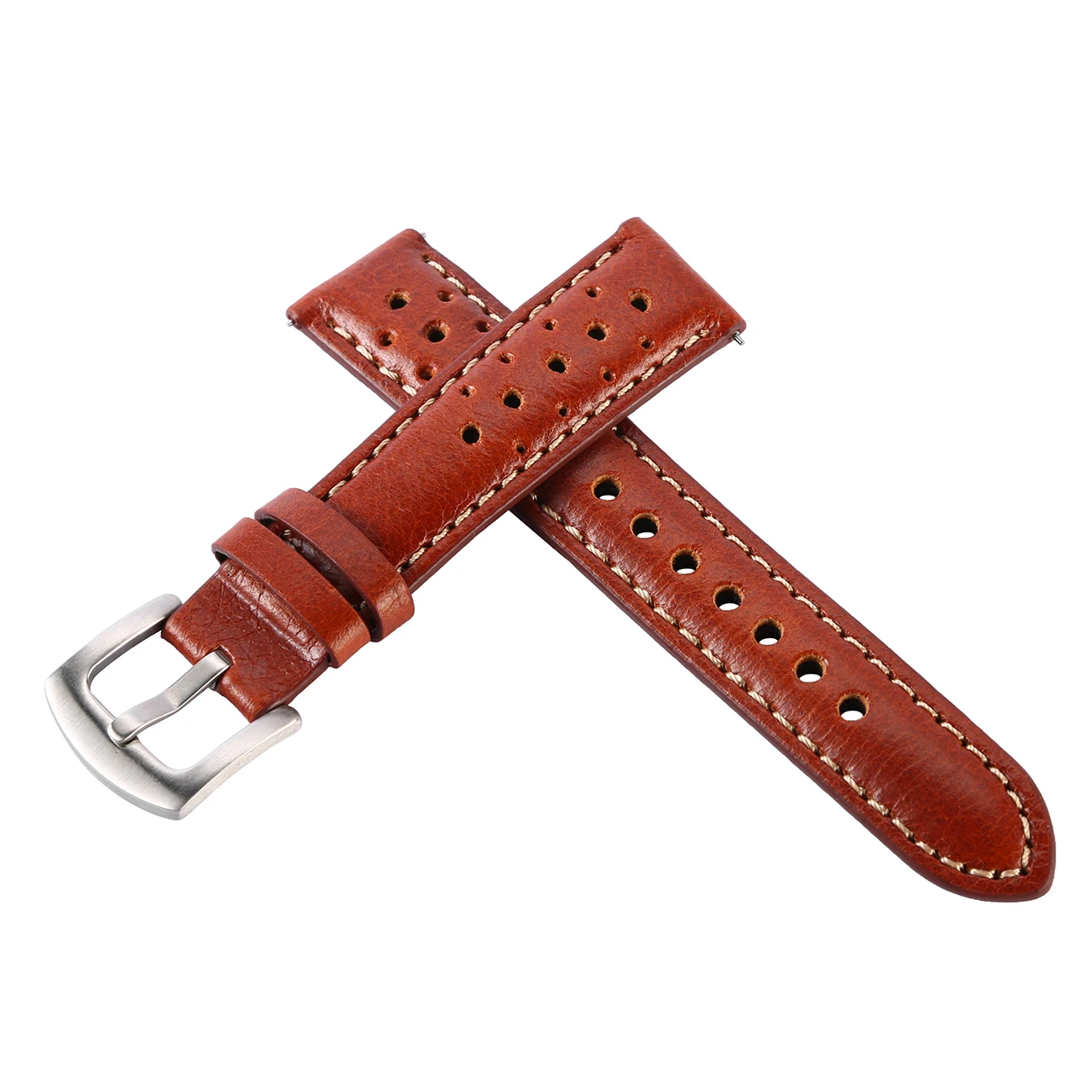 Handmade Cowhide Breathable Watch Band 18mm 19mm 20mm 22mm Men Women Oil Wax Genuine Leather Strap Watchband Accessories