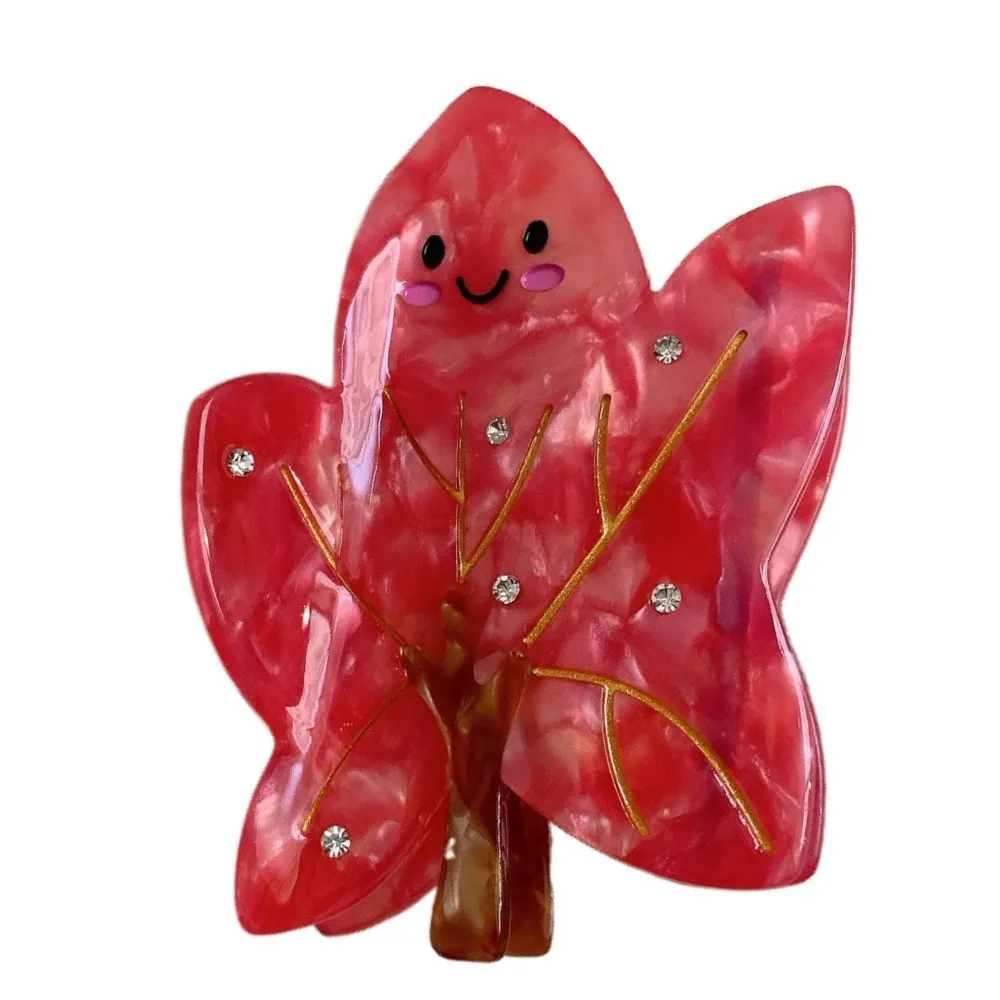 

Вечерние акриловые рождественские аксессуары для волос, кактус, рождественская елка, уксусная кислота, зажим в виде акулы, креативный головной убор с гинкго во французском стиле для путешествий