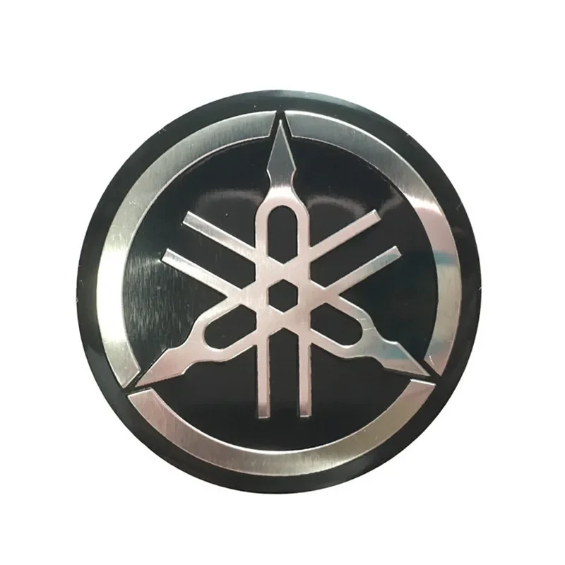 3D Stickers Logo Moto Tank Decal Round Black For NMAX XMAX TMAX AEROX Mt03 Mt07 Mt09 Motorcycle Sticker For Yamaha Emblem 55MM