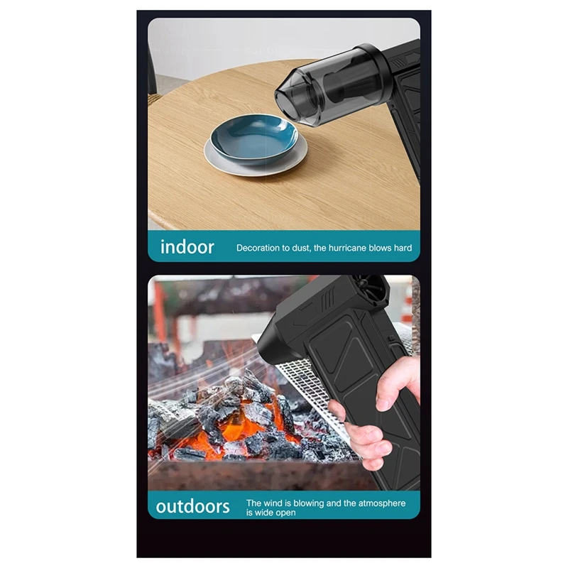 ABKR-Mini Turbo Jet Fan Luftgebläse Bürstenloser Motor Einstellbare Windgeschwindigkeit Handheld Kanalventilator 52M/S Turbo Fan