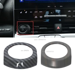For Toyota BZ4X EA10 2022 2023 Carbon Fiber Engine Start Stop Button Cover Trim Car Switch Sticker Car Accessories