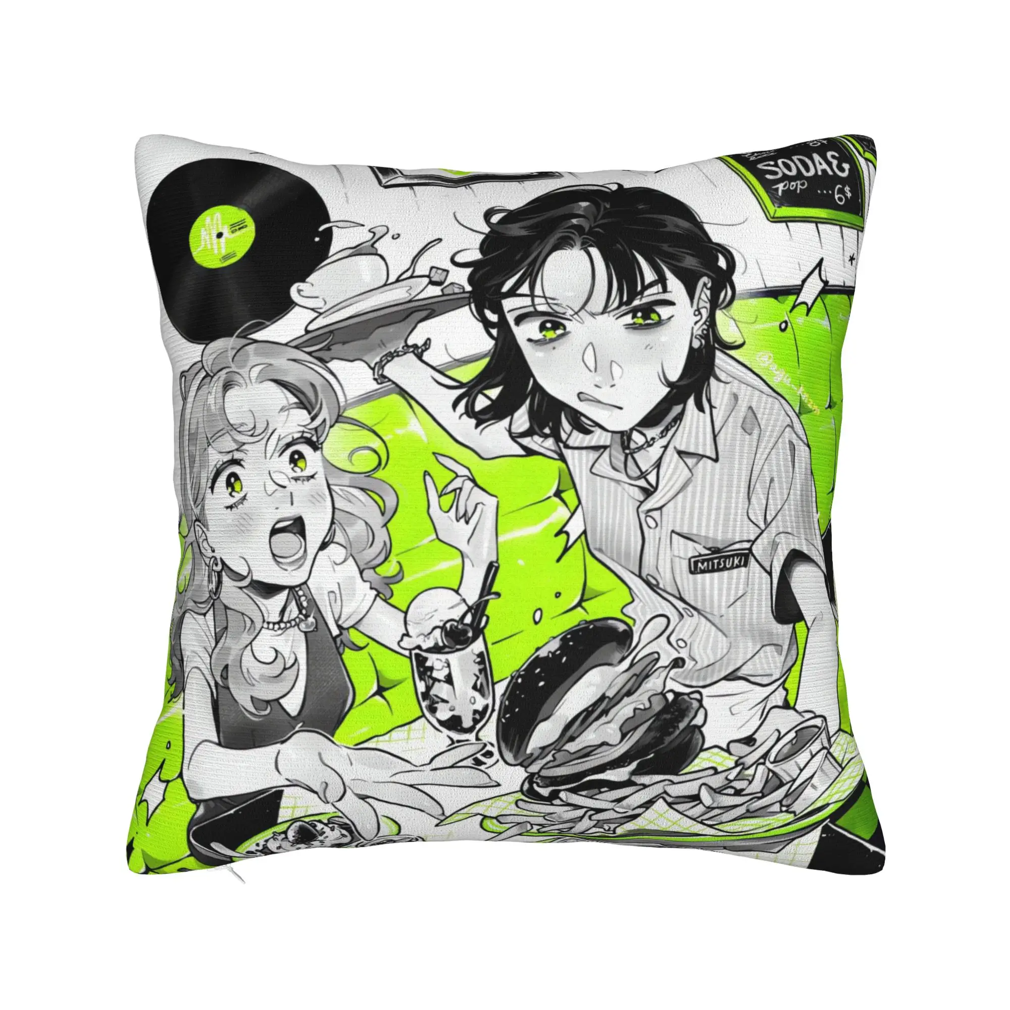 The Guy She Was Interested in Wasn't a Guy at All Pillow Case Pillow Cover Vintage Pillowcases For Sofa Couch Bed Living Room