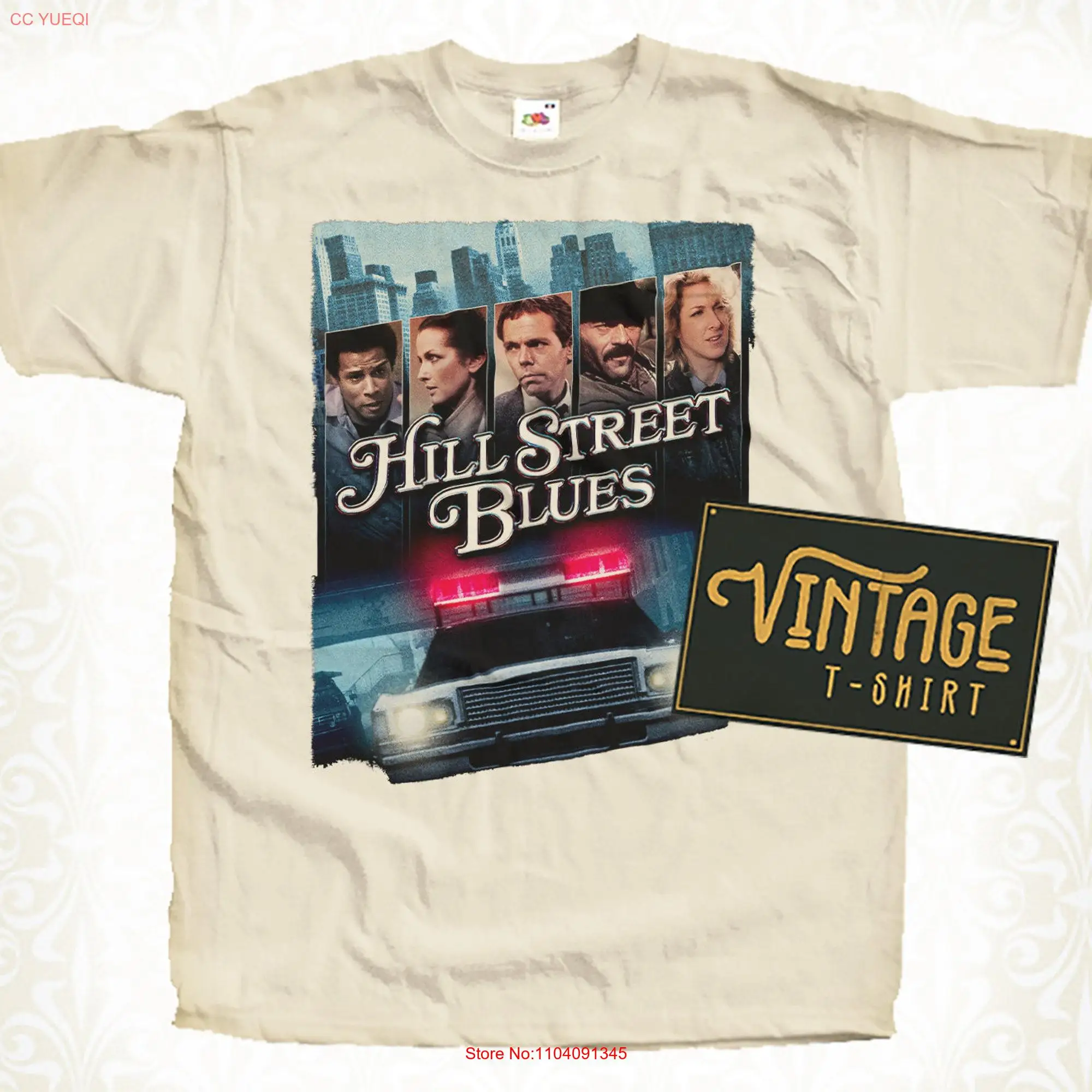 Hill Street Blues V3 T Shirt Vintage Natural color Men's DTG Digital Print Sizes S M L XL 2XL 3XL 4XL 5XL