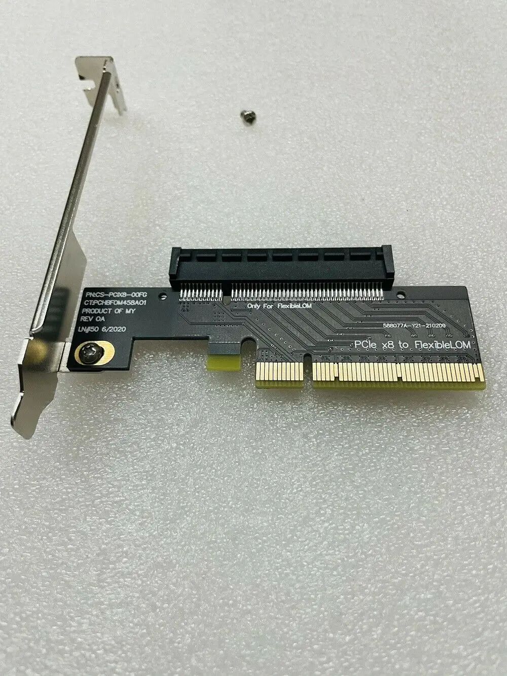 PCIe X8 Riser card for FlexibleLOM 331FLR 530FLR 366FLR 560FLR 561FLR 544FLR 544FLR with bracket