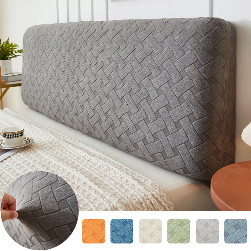 Solid Jacquard Fabric Headboard Covers Slipcover,Stretch Bed Headboard,Bed Head Cover Slipcover Backrest Cover Headboards Beds
