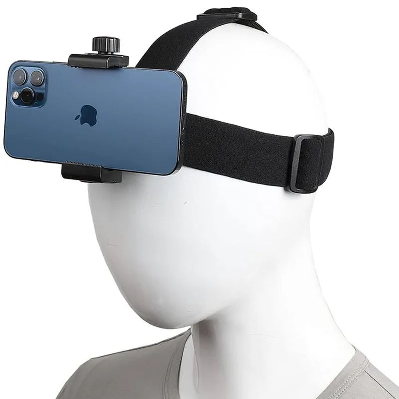 

Hands Free Adjustable Mobile Phone Head Strap Clip Holder Universal Headband Strap Stand Bracket for IPhone GoPro POV Vlog Mount