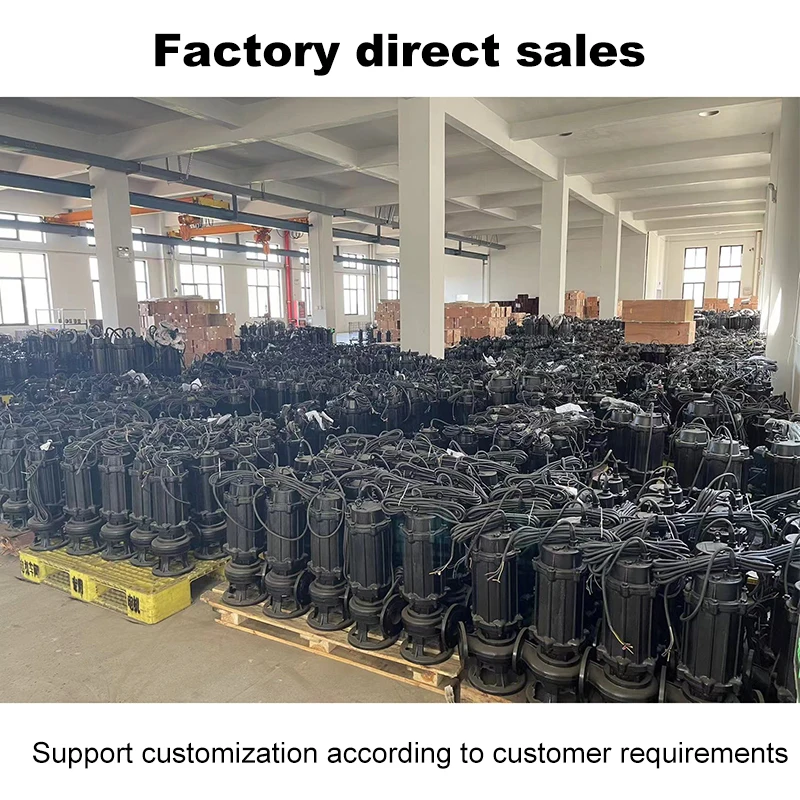 Pompa sommergibile per acque luride ad alto flusso per serbatoio settico Pompa di sollevamento efficiente a testa alta liquami fecali per acqua pulita per il trattamento delle acque reflue