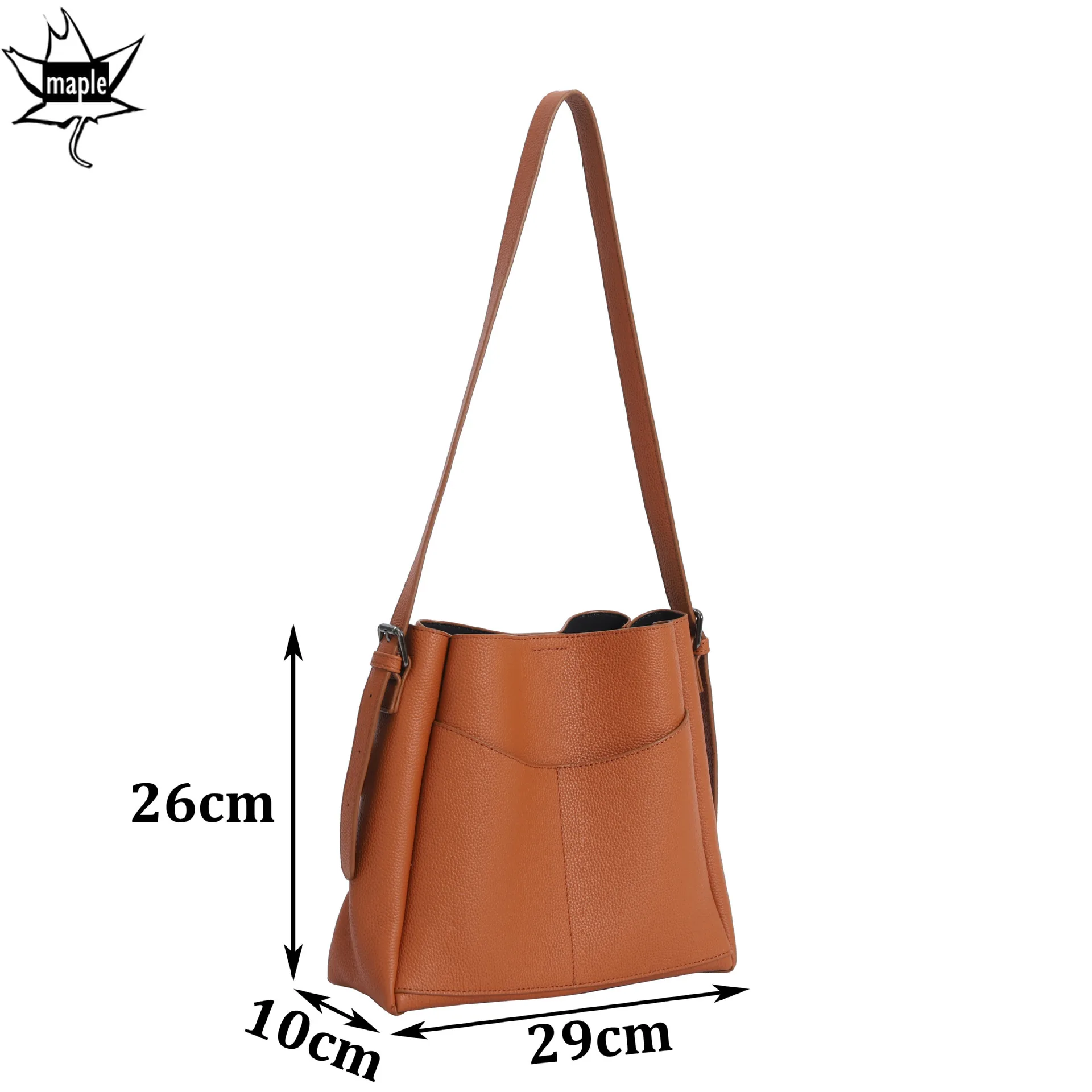 New 2025 Trendy Green Tote Shopper Bag 100% Togo Cowhide Leather Women Handbag All-match Large Capacity Shoulder Bag