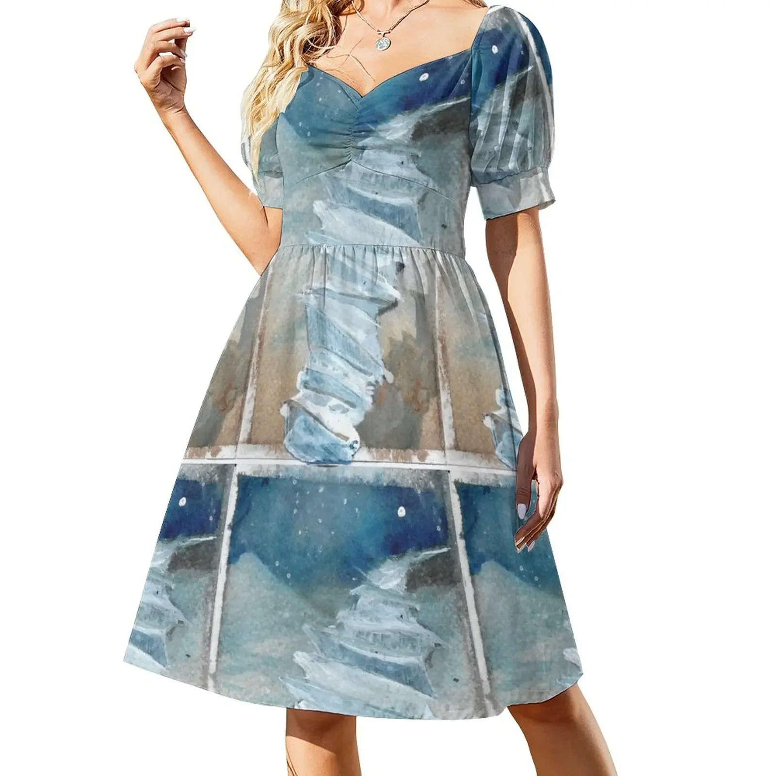 

Jacob’s Ladder Short-Sleeved Dress party dresses women women's summer jumpsuit women long dresses Women's summer suit
