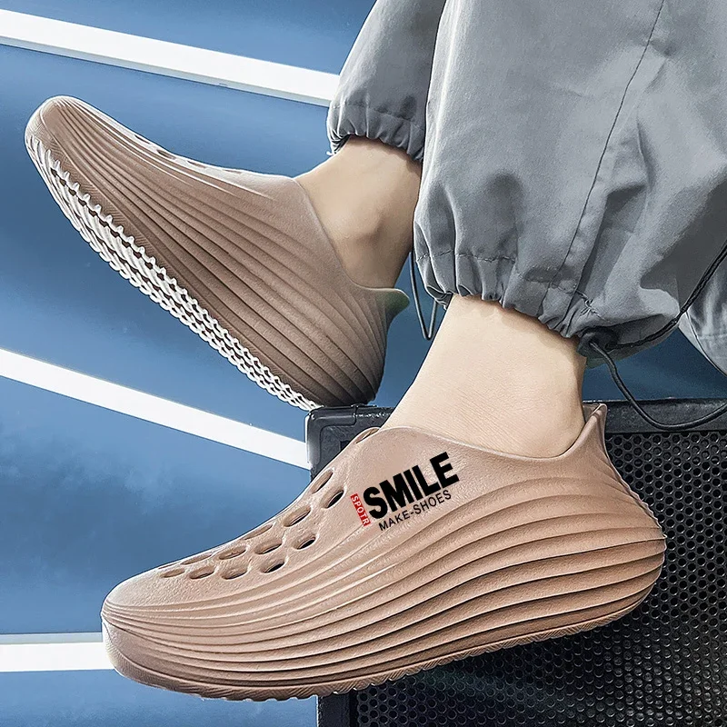 صنادل رجالية صيفية مريحة في الهواء الطلق أحذية شاطئ رجالية غير قابلة للانزلاق أحذية مائية EVA خفيفة الوزن قابلة للتنفس أحذية رياضية كاجوال للمشي #4