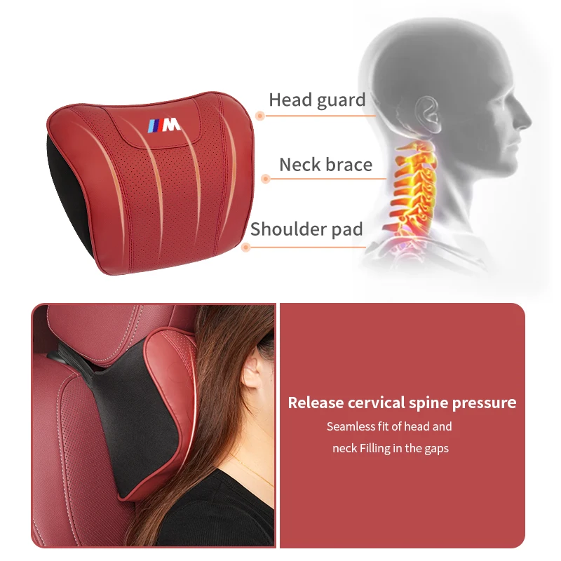 Car Headrest Neck Support Waist Lumbar Cushion Car Seat Neck Protector Pillow For BMW X3 G01 X5 G05 F10 F30 6GT G32 G20 G30 G60