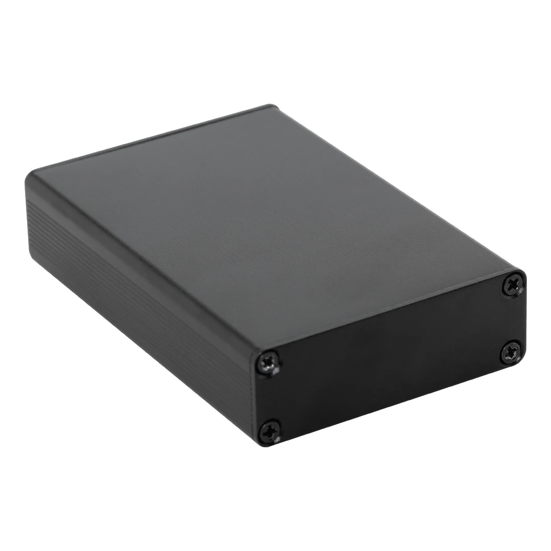 Kotak Proyek Listrik Penutup Aluminium Tipe Terintegrasi Cangkang PCB Hitam 55x19x80mm Kotak Distribusi Amplifier DIY