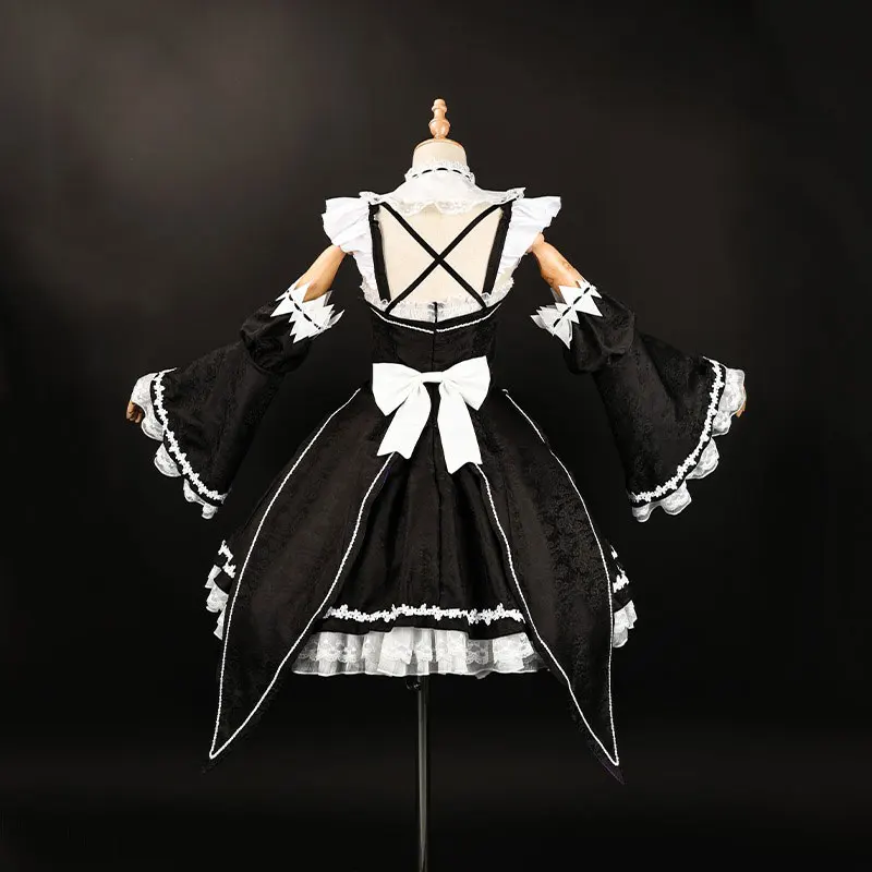 أزياء ريم التأثيرية أنيمي إعادة: الحياة في عالم مختلف ريم زي المرأة فستان لطيف الدعاوى خادمة ملابس زي الهالوين