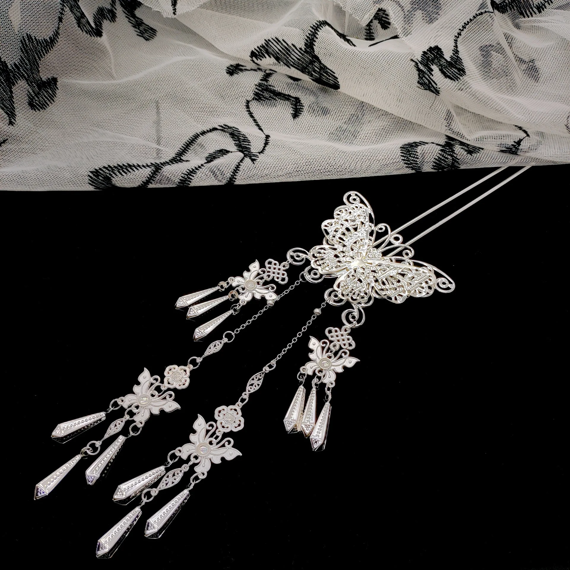 

Новые заколки-бабочки в китайском стиле, аксессуары для волос с кисточками в древнем стиле, высококачественные женские заколки для волос, аксессуары Hanfu