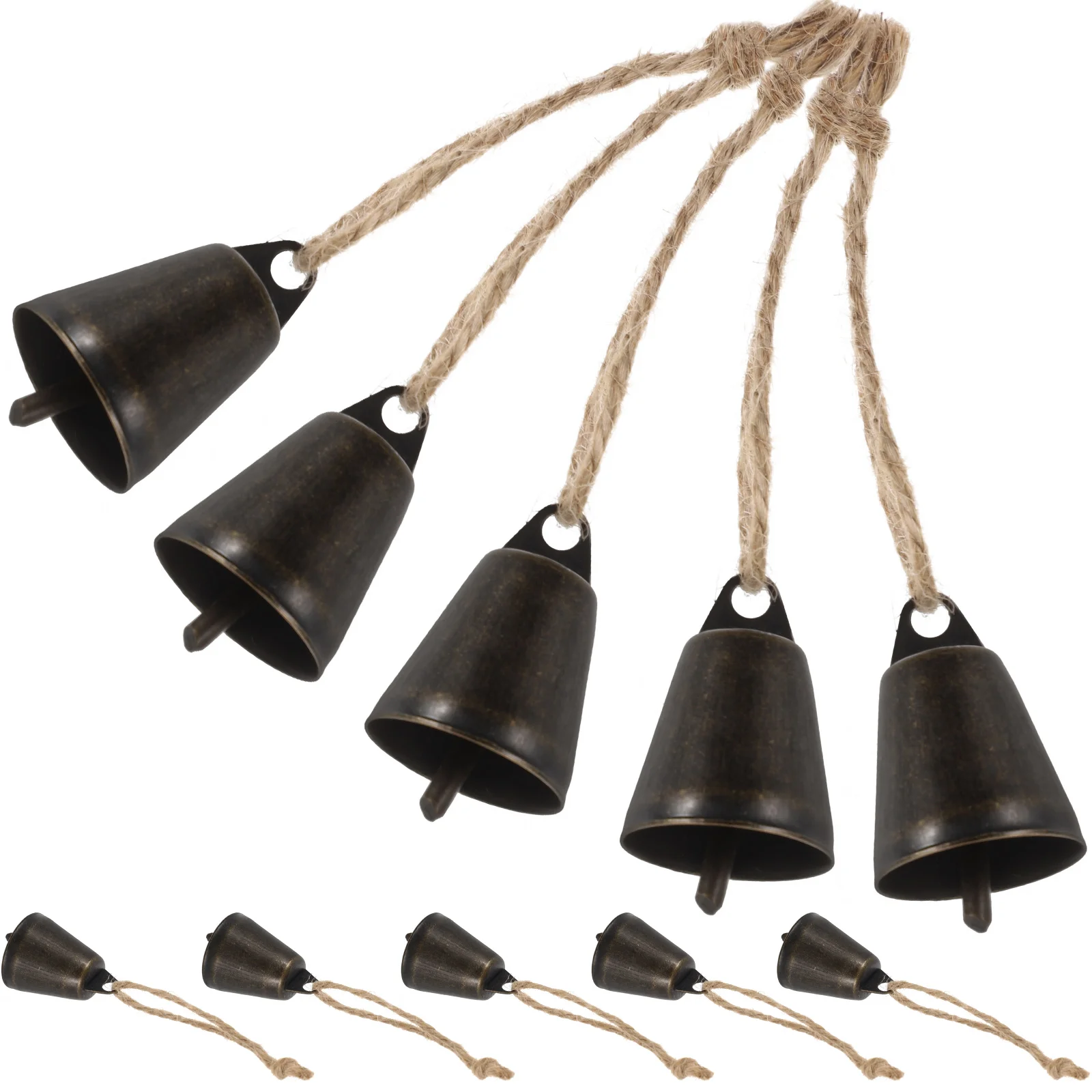 10 Pcs Craft Bells The Vintage Decor Wind Chime Pendant Metal Yule Decorations Chimes