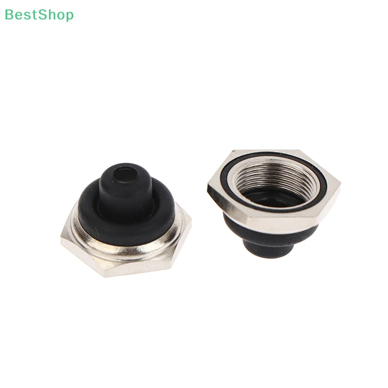 ♥5Pcs M12 * 0.75 12MM Toggle Switch Waterproof Cap With Hexagonal Metal Edge Accessories