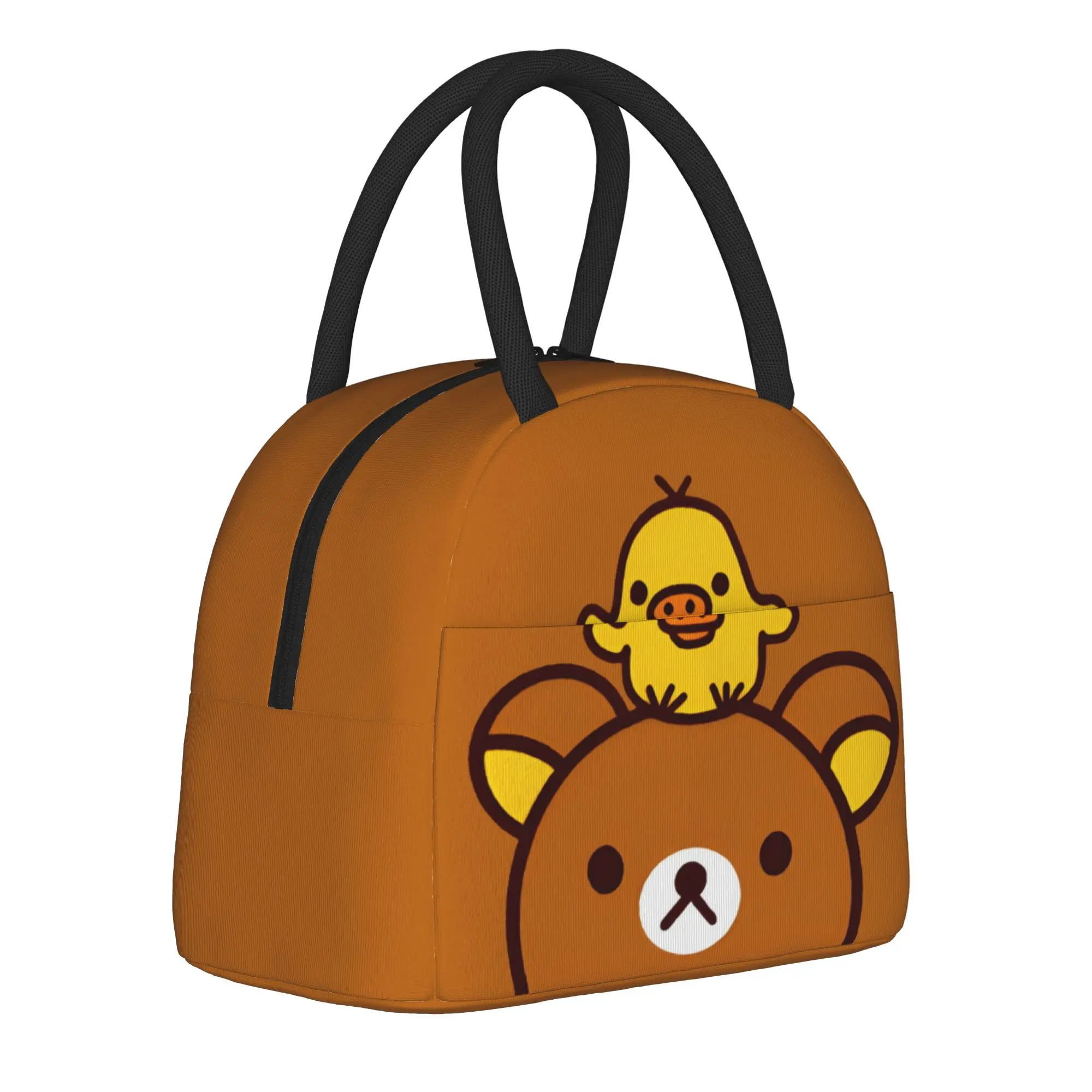 bolsa-termica-rilakkuma-para-almoco-alta-capacidade-ursos-kawaii-animais-fofos-recipiente-para-refeicao-bolsa-termica-lancheira-trabalho-atividades-ao-ar-livre