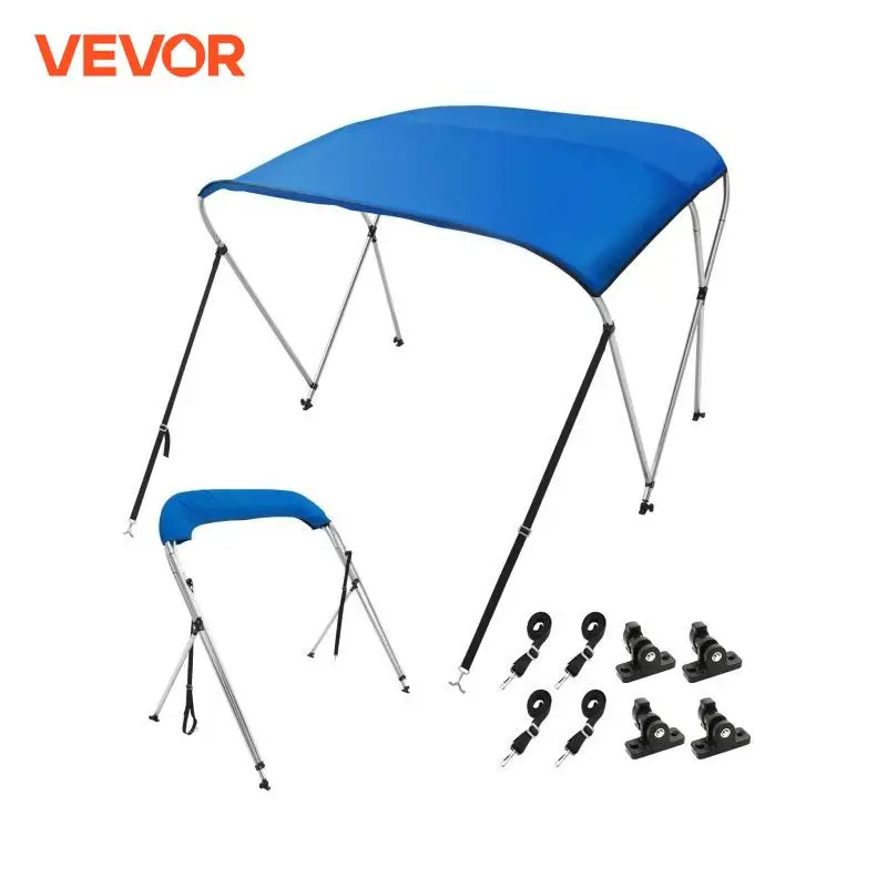 VEVOR 3 Bow Bimini Top Boat Cover900D Polyester Canopy with 1