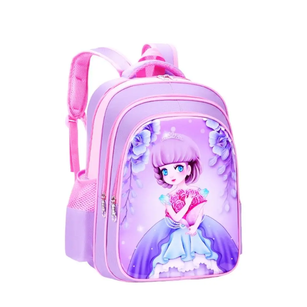 

Stylish Waterproof Pink School Bag Adjustable with Cute Princess Pattern Princess Backpack Pink Children's Schoolbag School