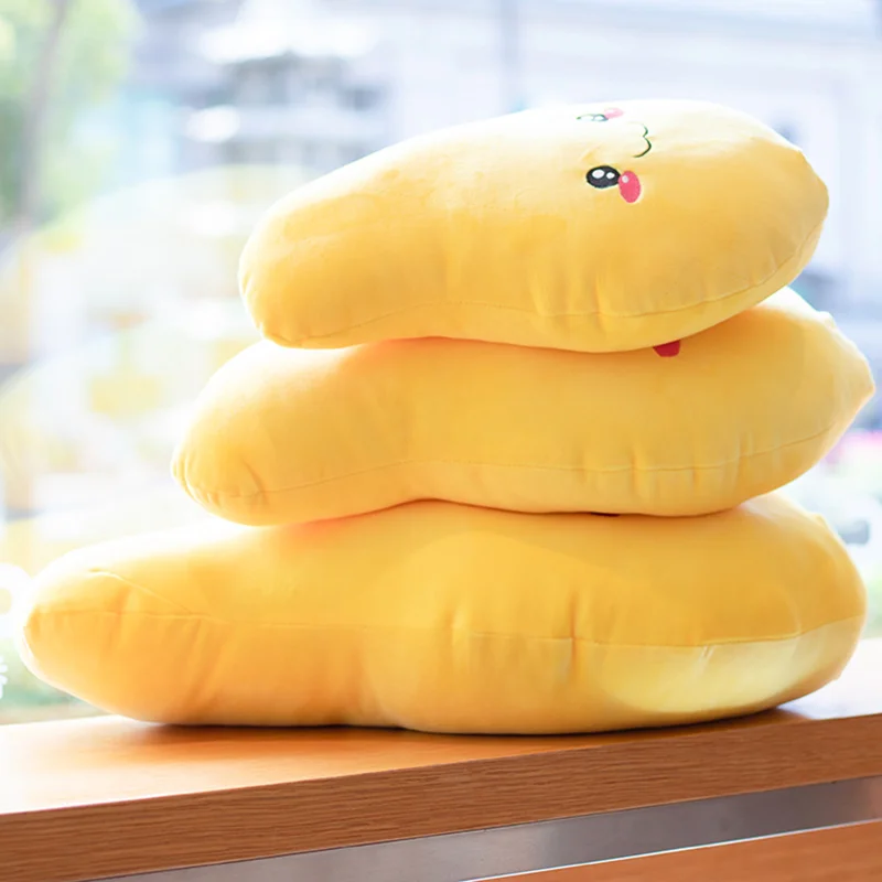 Kawaii Fruit Mango Pop Pluche Kussen Gevuld Knuffelig Geel Plushie Lachend Gelukkig Gevulde Peluche Timmerhout Kussen Thuis Sofa Decor