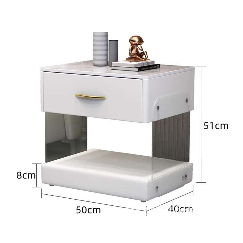 Storage Cabinet White Bedside Table Nightstands Sofa Side Bed Room Comfortable With Drawers for Bedroom Desk End Tables Nordic