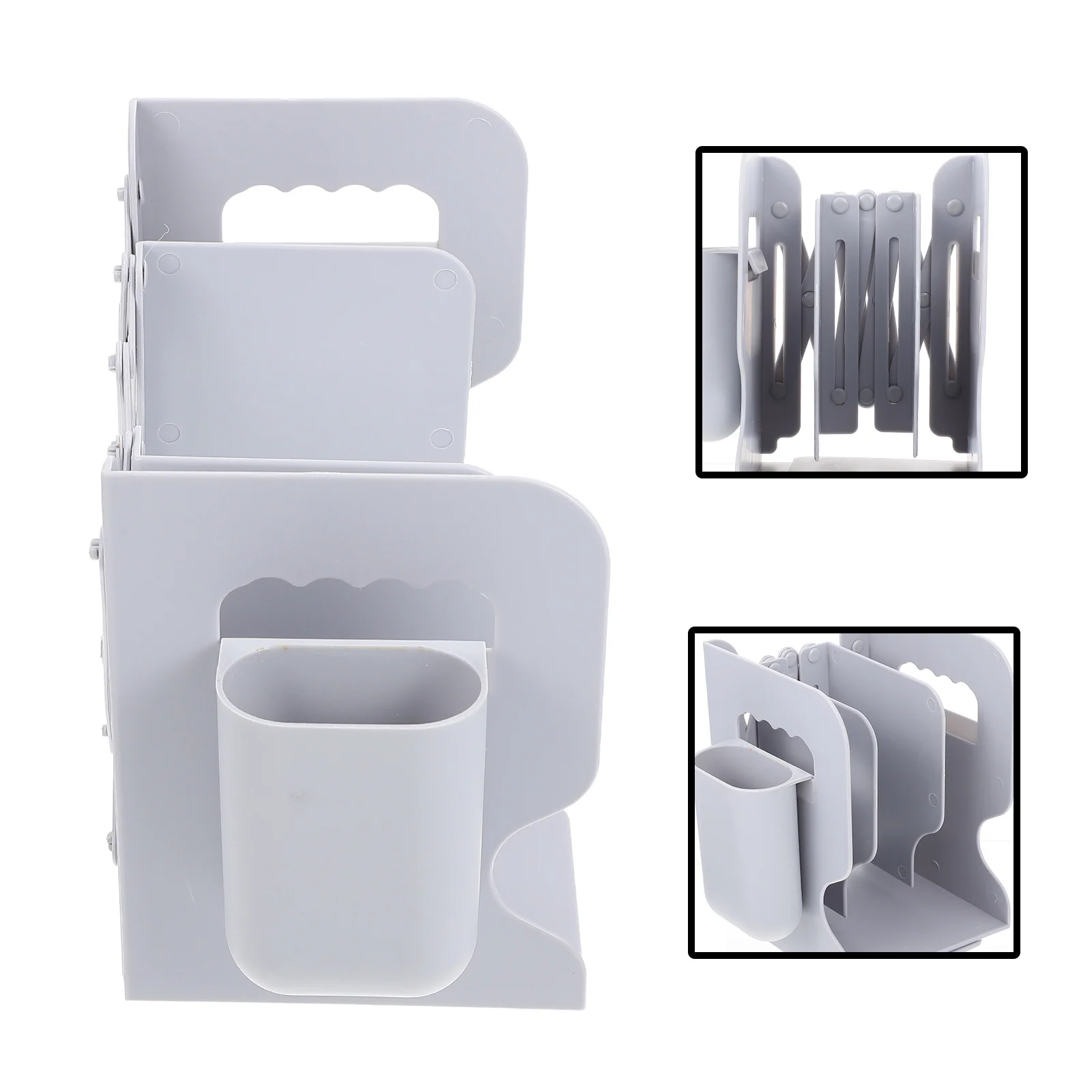 

1Set Desktop Bookend Scalable Folding Book Storage Rack Organizer for Office Home Desktop Bookend