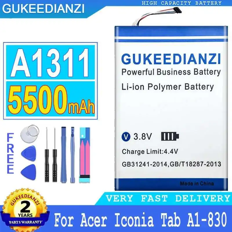 

High Performance For Acer Iconia Tab A1-830 A1311 A1 830 Tablet Battery Good Low-Temperature 5500Mah