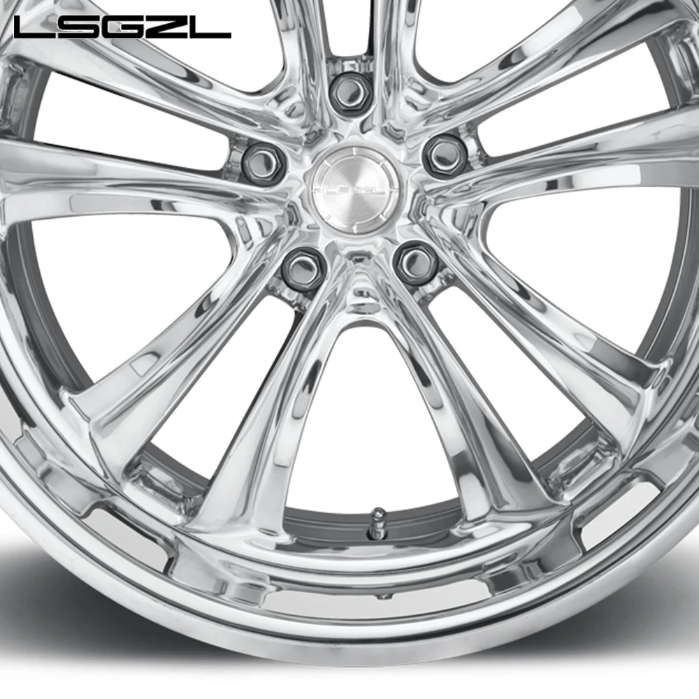 18 20 22 24 26 28 Inch 2 Piece Deep Concave Chrome Wheel Rims 5x114.3 5x130 5x120 For Ram Truck Jeep C10 Cherokee Defender