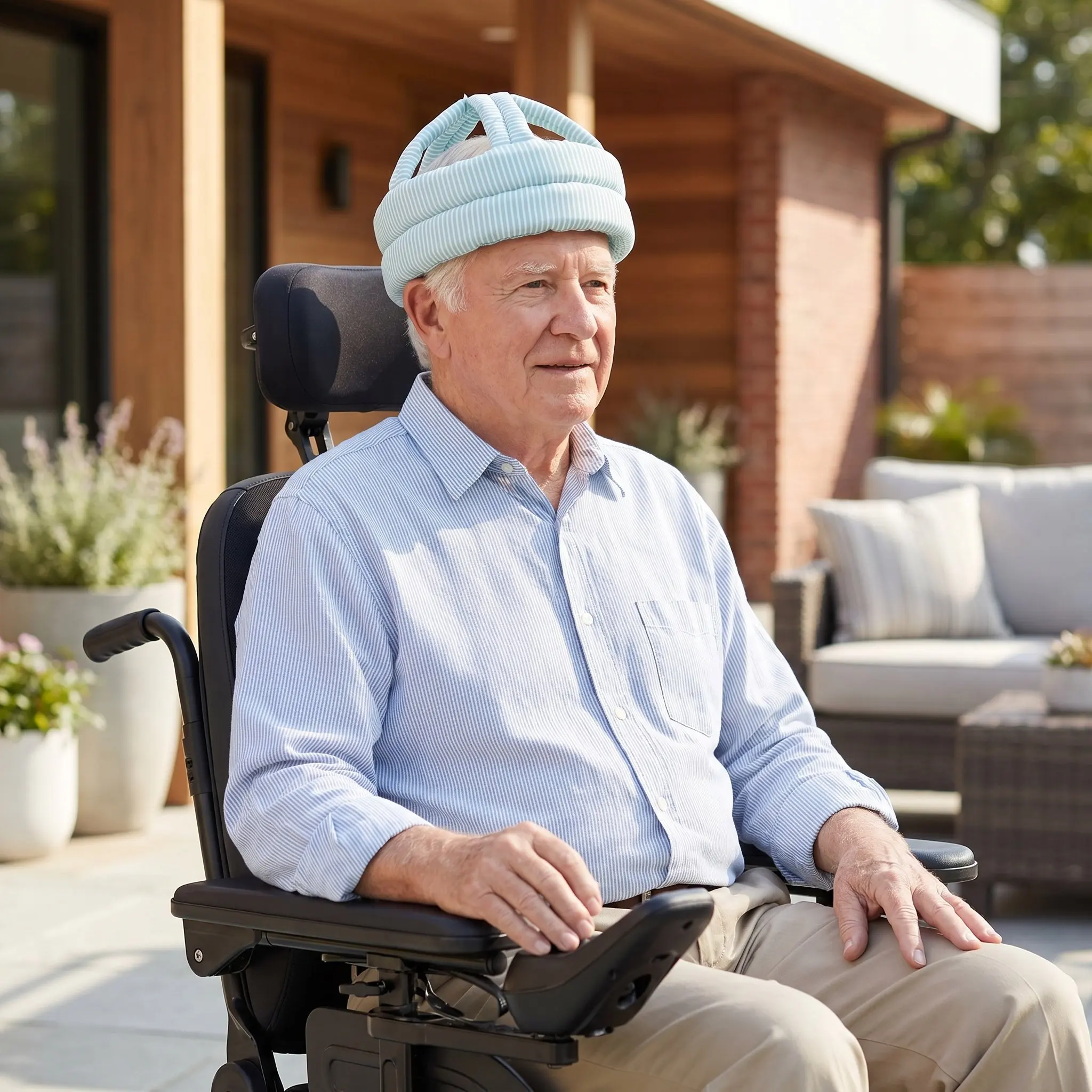 Soft Protective for Elderly Adults Anti Fall Head Safety Cap Lightweight Adjustable Protective Headgear for Daily Fall