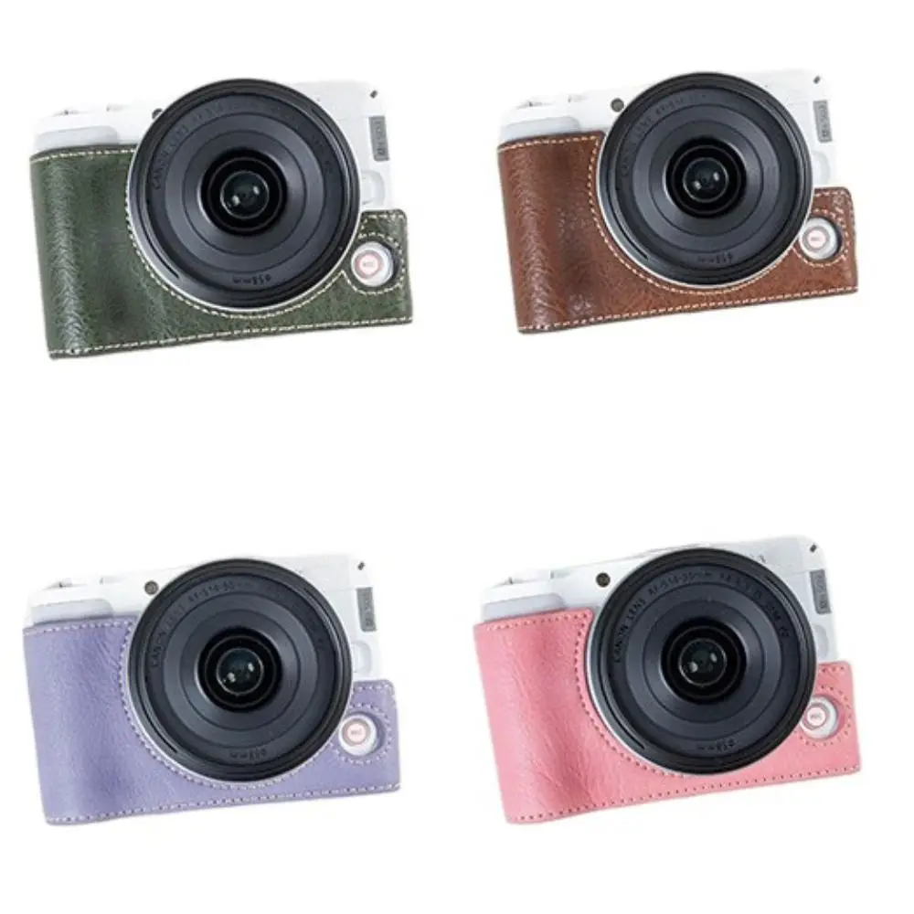 

Retro Adjustable Strap Camera Case Leather Portable Photography Pouch Waterproof Shockproof Protective Cover for Canon EOS R50 V